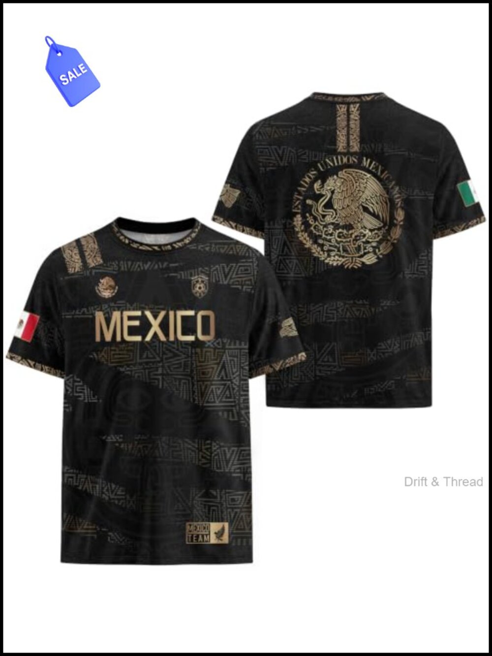 Mexico Soccer Jersey Unisex Polyester Breathable Short Sleeve Crew Neck for